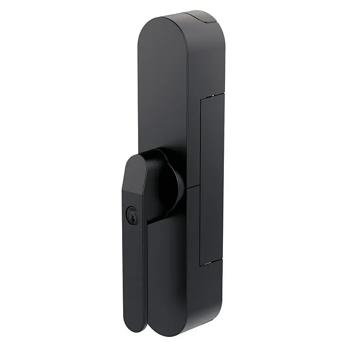 Abus Funk-Türschlossantrieb Wintecto one FCA4100 BK - Geeignet für: Fenster, Schwarz, Bedienung: Über App - Schwarzer Türgriff mit Schloss, modernes Design für Innentüren. Hochwertige Verarbeitung und einfache Montage.