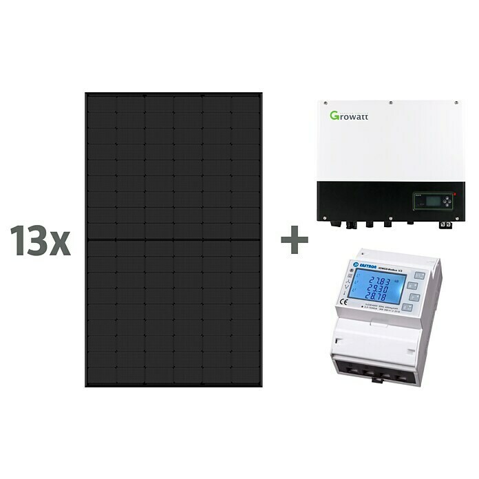 Longi Solar Solarmodul-Set LR5-54HPM-405M (Nennleistung: 5.265 W, L x B x H: 3 x 172,2 x 113,4 cm, 13 Stk.) | BAUHAUS