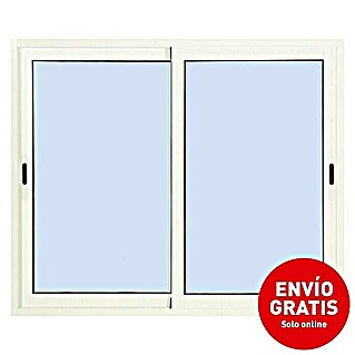 Solid Elements Ventana de aluminio corredera (180 x 120 cm, Blanco)