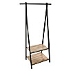 Perchero con baldas (L x An x Al: 75 x 45 x 150 cm, Madera, Marrón)