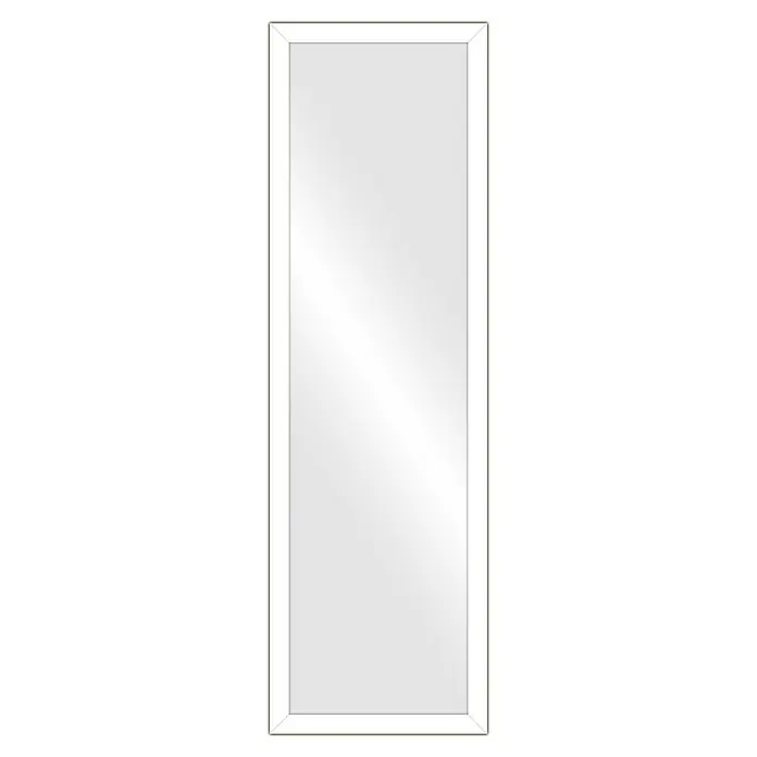 Espejo de pared Lincoln - 45 x 147 cm, Blanco - Elegante diseño de espejo de cuerpo entero con marco, perfecto para espacios de vida modernos. El espejo elegante refleja la luz y amplía visualmente la habitación.