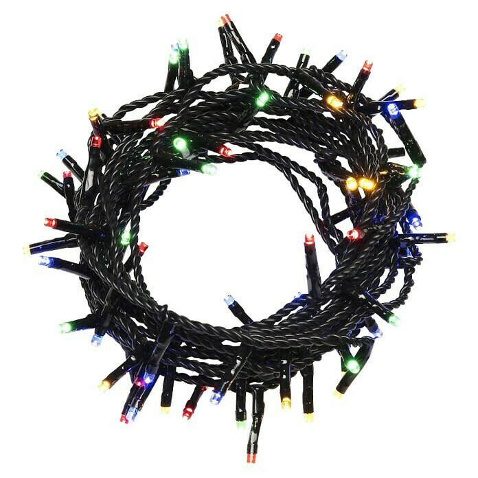 Konstsmide LED-Lichterkette (Außen, 40-flammig, Kabellänge: 6,24 m, Lichtfarbe: Bunt)
