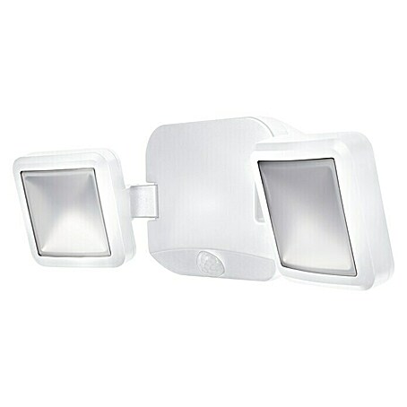 Ledvance LED-Sensor-Außenwandstrahler Double (10 W, Weiß, Bewegungsmelder, 2-flammig)