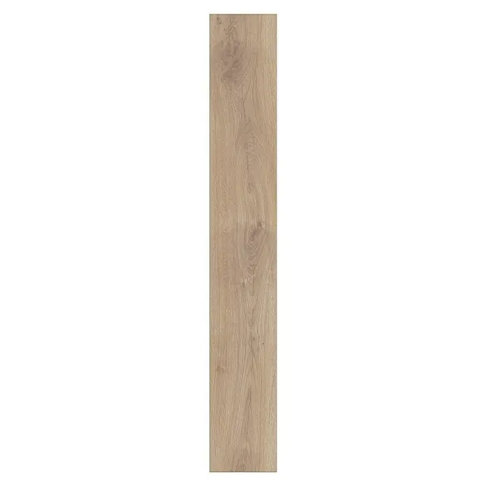 Krono Original Laminat Atlantic 8 - Biscotti Oak, Landhausdiele, 1.285 x 192 x 8 mm - Nahaufnahme eines Paneels mit Holzoptik. Das Paneel zeigt eine natürliche Holzmaserung und warme Farbtöne, ideal für moderne Bodenbeläge.