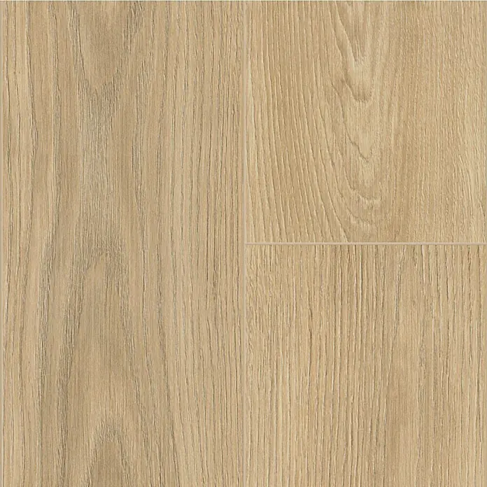 Krono Original Laminat Atlantic 8 - Tortilla Cashmere Oak, Landhausdiele, 1.288 x 195 x 8 mm - Nahaufnahme eines Bodenbelags in Holzoptik, der Wärme und natürliche Eleganz in jeden Raum bringt. Perfekt für ein stilvolles Ambiente.