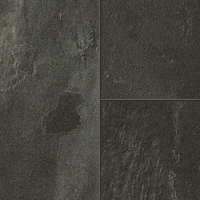 Classen Laminat Visiogrande - Nero slate, 604 x 280 x 8 mm - Dunkle Schieferfliesen mit natürlicher Textur, ideal für moderne Innenräume. Das robuste Material sorgt für eine langlebige und stilvolle Bodenlösung.