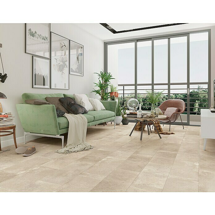 Classen Laminatmuster Visiogrande (300 x 282 x 8 mm, Fliesenoptik, Sand beige) | BAUHAUS