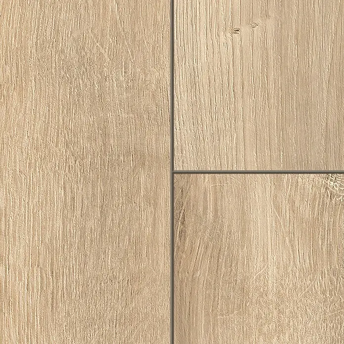 Classen Laminat 831-4 - Oak Rustic beige, Landhausdiele, 1.286 x 194 x 8 mm - Nahaufnahme von hellem Holzlaminatboden, der eine natürliche und warme Ästhetik ausstrahlt. Perfekt für moderne Innenräume.