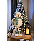 Figura decorativa Muñeco de nieve Mads (Altura: 52 cm, Blanco/Azul/Naranja) | BAUHAUS
