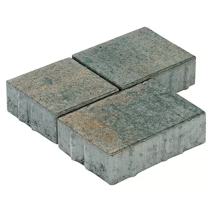 Diephaus Pflasterstein Vacaville - Muschelkalk, 45 Stk., Rechteckig - Vier raue graue Pflastersteine für den Außenbereich.