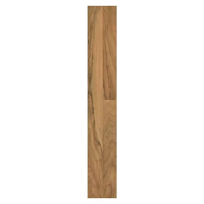 Parador Laminat Basic 200 - Nussbaum, Schiffsboden, 1.285 x 194 x 7 mm - Hellbraune Holzpaneele mit natürlicher Maserung.
