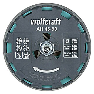 Wolfcraft Lochsäge verstellbar (Arbeitsdurchmesser: 45 mm - 90 mm, Schnitttiefe: 30 mm)