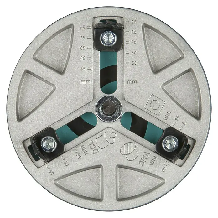 Wolfcraft Lochsäge verstellbar - Arbeitsdurchmesser: 45 mm - 90 mm, Schnitttiefe: 30 mm - Kreisschneider mit verstellbaren Klingen zum Schneiden von Löchern in verschiedenen Größen. Das Werkzeug ist für Heimwerker und Profis geeignet.