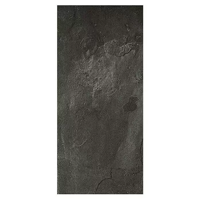 Classen Laminat Visiogrande - Nero slate, 604 x 280 x 8 mm - Dunkelgraue, rau strukturierte Stein- oder Schieferplatte.