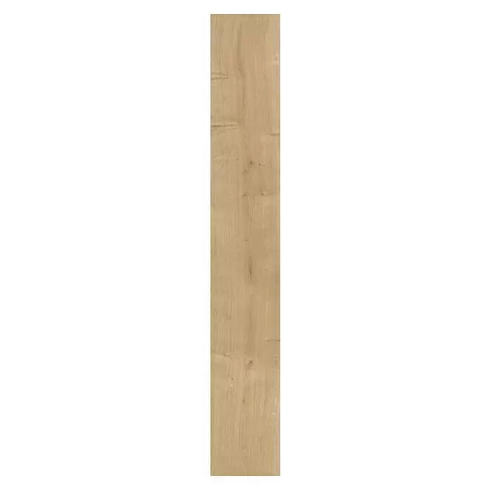 Parador Laminat Basic 400 - Eiche geschliffen, Landhausdiele, 1.285 x 194 x 8 mm - Hellbraune Holzplatte mit natürlicher Maserung und Textur.