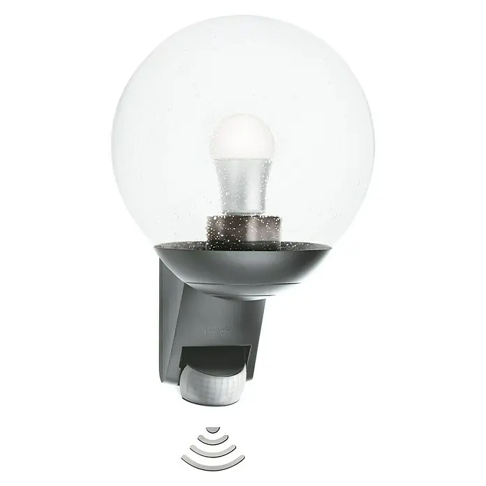 Steinel Sensor-Außenleuchte L 585 S anthrazit - 60 W, 22,8 x 21,5 x 30,7 cm, Anthrazit, IP44 - Außenleuchte mit Bewegungsmelder. Die Lampe hat eine Kugelform und ist ideal für den Außenbereich.