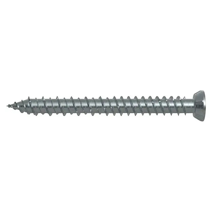 Solid Elements Montageschrauben - Länge: 152 mm, Passend für: Fenster- und Türenmontage, 6 Stk. - Silberne Holzschraube mit scharfem Gewinde und Flachkopf, ideal für präzise und feste Verbindungen in Holzmaterialien.