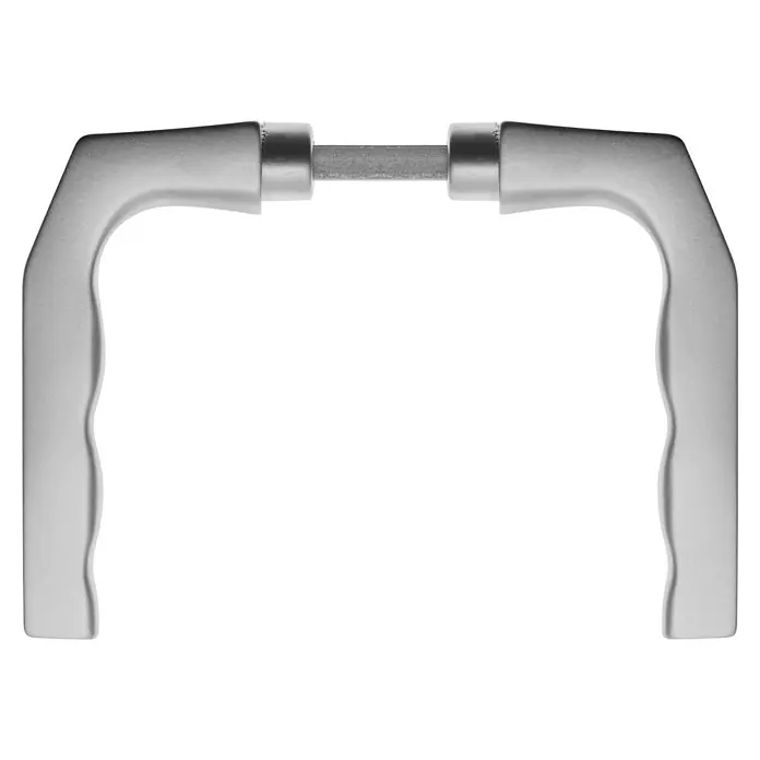 Solid Elements Drückergarnitur - Drücker mit Langschild, Titansilber - Silberner Türgriff mit geradlinigem Design. Das ideale Element für moderne Türen und eine stilvolle Ergänzung für Ihr Zuhause.