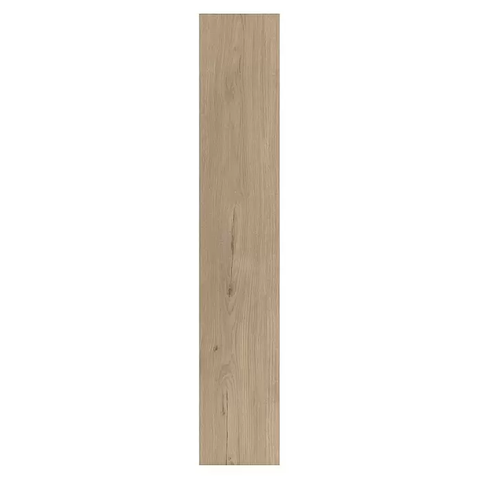 Parador Vinylboden Basic 30 - Eiche Infinity Grau, Landhausdiele, 1.207 x 216 x 9,4 mm - Helle Holzplatte mit ausgeprägter Maserung und natürlichen Astdetails.