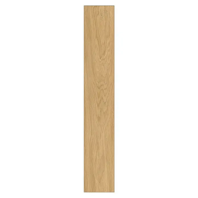 Krono Original Vinylboden Rocko 5+1 - Scandipure, Landhausdiele, 1.210 x 192 x 6 mm - Nahaufnahme eines Eichenholzbretts mit seiner natürlichen Maserung und Textur, ideal für hochwertige Möbel oder Bodenbeläge.