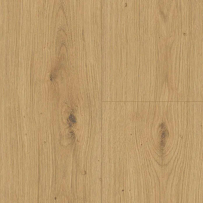 Parador Designbodenmuster Modular ONE Eiche Atmosphere Natur - 200 x 194 x 8 mm, Landhausdiele - Nahaufnahme eines Holzfußbodens mit sichtbarer Maserung. Der Boden hat eine natürliche, helle Holzfarbe und eine glatte Oberfläche.