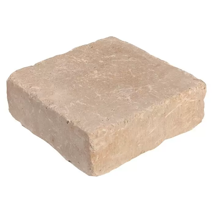 EHL Mauerstein Times Antik S - 20 x 20 x 7 cm, Sandstein, Beton - Hellbrauner, quadratischer Pflasterstein mit rauer Textur, ideal für Wege und Terrassen.