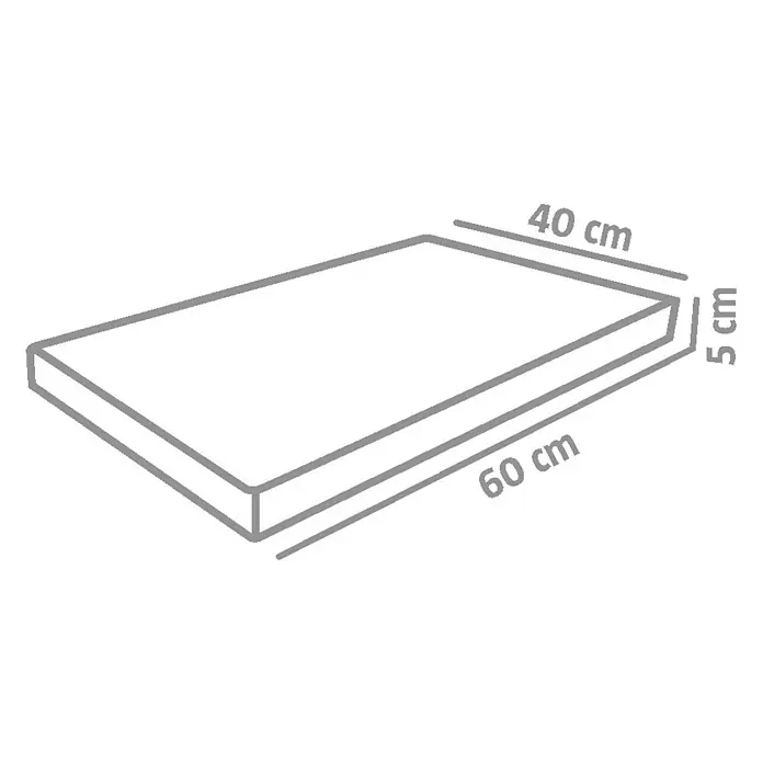 EHL Gehwegplatte - 60 x 40 x 5 cm, Anthrazit, Beton - Rechteckige Matratze mit den Maßen 60 x 40 x 5 cm, ideal für komfortablen Schlaf oder als Stützkissen.