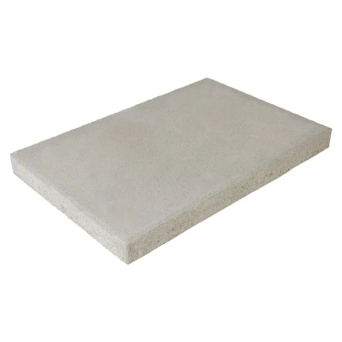 EHL Gehwegplatte - 60 x 40 x 5 cm, Grau, Beton - Nahaufnahme eines einzelnen Pflastersteins, ideal für Gehwege oder Terrassen, mit subtiler Textur.