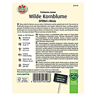 Sperli Blumensamen Wilde Kornblume (Centaurea cyanus, Blau, Saatzeit: März, Blütezeit: Juni)