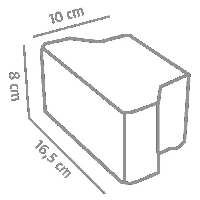 EHL Pflasterstein Doppel-T - Grau, 16,5 x 10 x 8 cm, Randstein - Grauer Betonpflasterstein mit Verzahnung, Maße 16,5x10x8 cm.