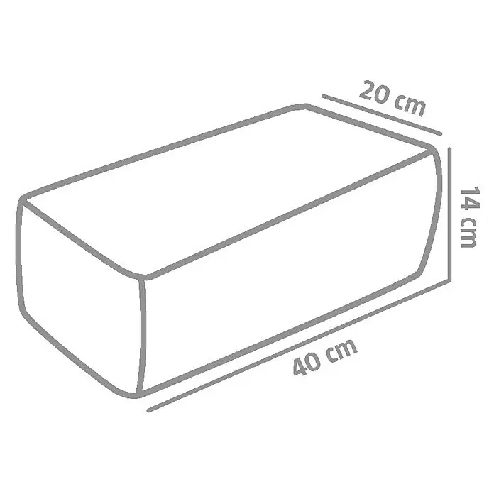 EHL Mauerstein Times Antik XXL - 40 x 20 x 14 cm, Sandstein, Beton - Rechteckiges weißes Kissen mit abgerundeten Kanten, Maße: 40x20x14 cm.