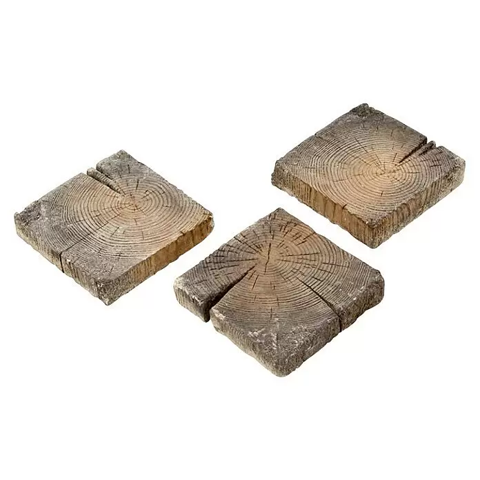 EHL Gehwegplatte Bahnschwelle22,5 x 22,5 x 4 cm, Naturbraun-grau, Beton