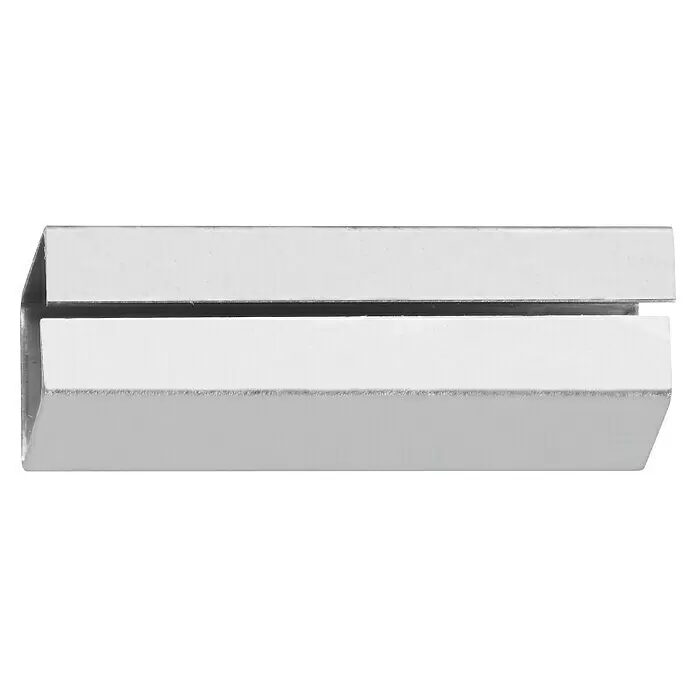 Aufsteckhülse - Durchmesser: 10 mm, Gesamtstückzahl: 1 Stk. - Glänzende silberne U-förmige Metallklammer oder Profilelement.