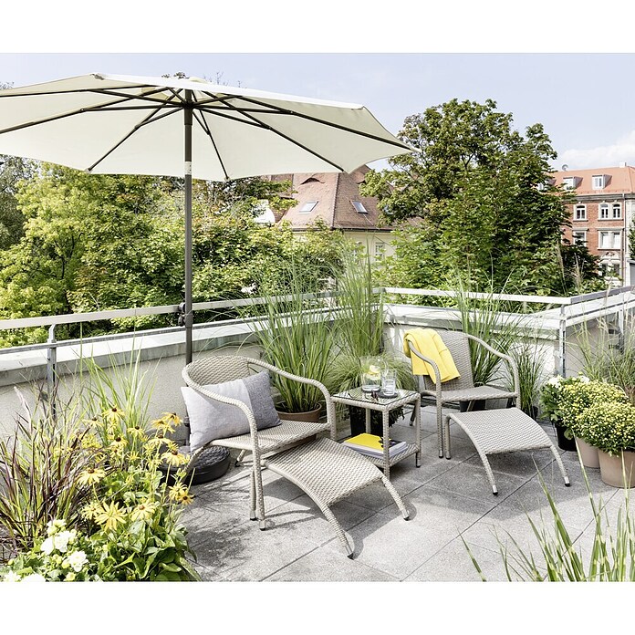 Sunfun Zonneparasol Torino (Naturel, Diameter: 270 cm)