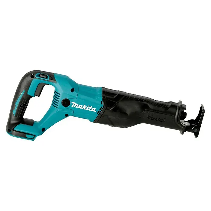 Makita LXT 18V Akku-Säbelsäge DJR186ZK + Artikelnr. 33855482 hinzufügen* - 18 V, Ohne Akku, Leerlaufhubzahl: 0 /min - 2.800 /min - Abgebildete Makita Akku-Säbelsäge, ein leistungsstarkes Werkzeug für diverse Sägearbeiten mit ergonomischem Design und robuster Bauweise.