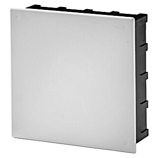 Famatel Caja de empotrar con tapa (20 x 20 x 6 cm, Empotrado, Blanco)
