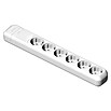 Famatel Base de enchufe múltiple (6, Blanco)