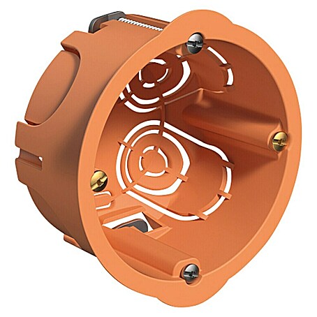 Famatel Caja de empotrar Pladur (67 x 39 mm, Sin tapa, Naranja, 1 ud., Modelo simple)