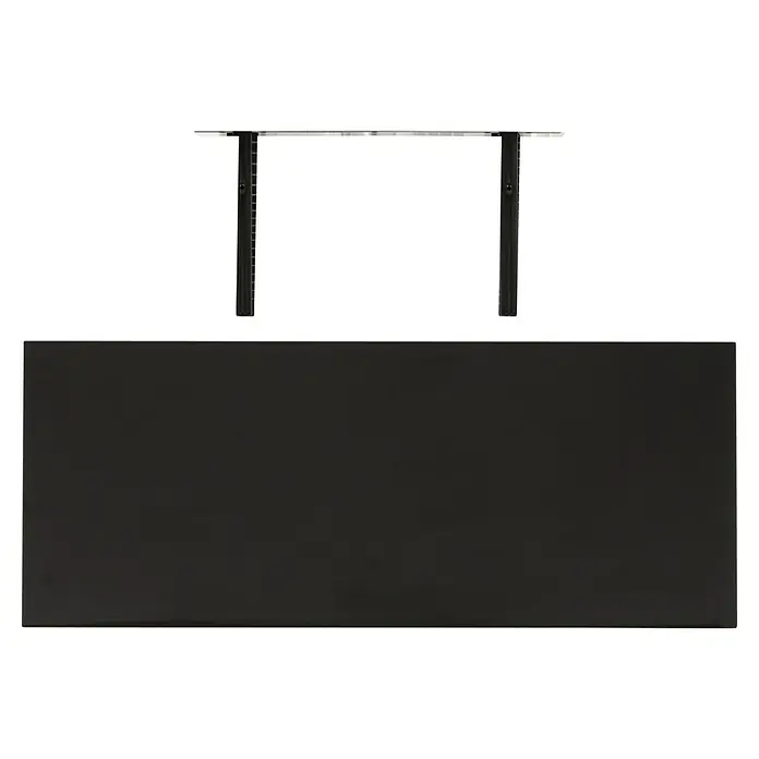 Regalux Estante flotante - L x An x Al: 23,5 x 60 x 3,8 cm, Negro, Carga soportada: 12 kg - Soporte de techo para pantallas planas para la fijación segura y estable de pantallas en la habitación.