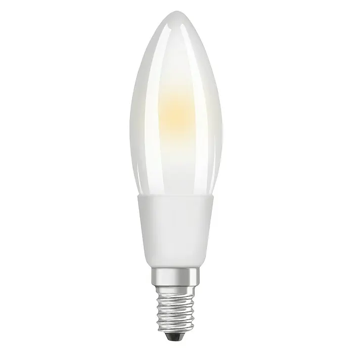 Osram Retrofit Bombilla LED Classic B 60 - E14, Intensidad regulable, Blanco cálido, 806 lm, 6,5 W - Elegante bombilla LED con forma de vela que emite luz cálida, ideal para crear un ambiente acogedor.\n
