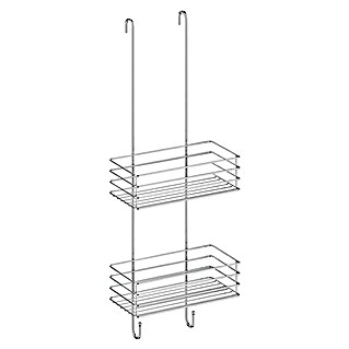 Smedbo Douchekorf Dubbel met haak B1210 (12 x 25 x 66 cm, RVS, Glanzend)