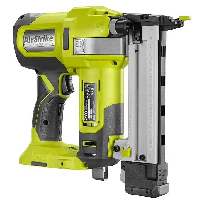 Ryobi ONE+ Akku-Tacker R18GS18-0 - 18 V, Li-Ionen, Ohne Akku - Akku-Nagelpistole von Ryobi Airstrike mit One+-System, ideal für Heimwerker und Profis.