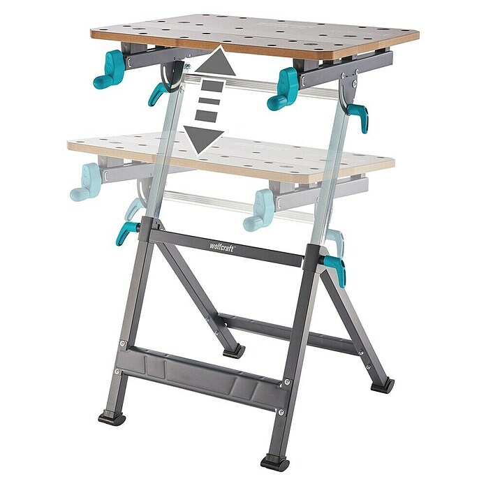 Wolfcraft Master Werkbank (L x B: 720 x 650 mm, Arbeitshöhe: 950 mm, Belastbarkeit: 120 kg) | BAUHAUS