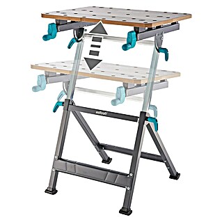 Wolfcraft Master Werkbank (L x B: 720 x 650 mm, Arbeitshöhe: 950 mm, Belastbarkeit: 120 kg)