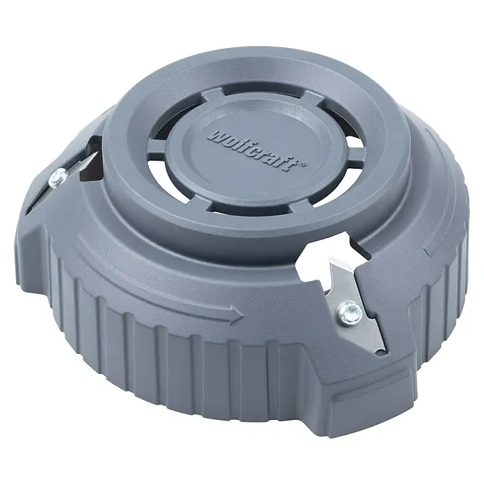 Wolfcraft Cortador de orificios - Diámetro: 68 mm - Primer plano de un ribeteador de bordes Wolfcraft, una herramienta diseñada para una aplicación precisa de cantos.