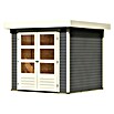 Karibu Gartenhaus Askola (L x B: 217 x 213 cm, Wandstärke: 19 mm, Flachdach, Terragrau)