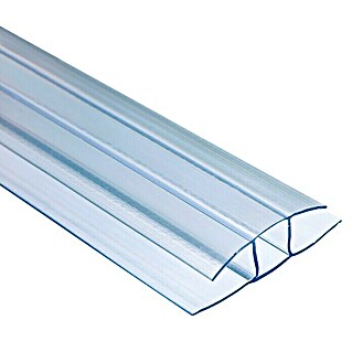 Perfil en H para placas de policarbonato 6 mm (L x An x Al: 300 x 3 x 0,6 cm, Espesor: 6 mm, Policarbonato, Transparente)