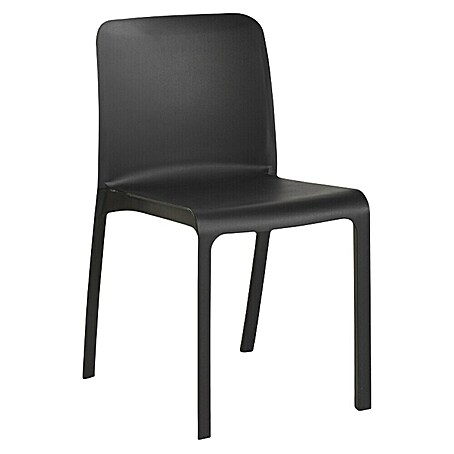 Silla de jardín Grana (L x An x Al: 53 x 40 x 81 cm, Antracita, Polipropileno)