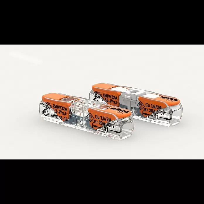 Wago Durchgangsklemme 221-2411 mit Hebeln - 12 Stk., 0,2 mm² - 4 mm² - Durchgangsverbinder mit Hebel  Produktvideo WAGO Serie 221