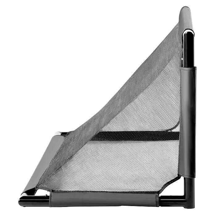 Salta Fußballtor Techniq - 150 x 60 x 60 cm, Schwarz - Verstellbare graue Netz-Bettrückenlehne mit schwarzem Metallrahmen, für Unterstützung beim Aufsitzen.